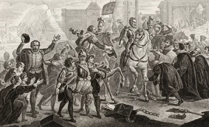 Henri IV (1553-1610) zieht 1594 in Paris ein, aus 