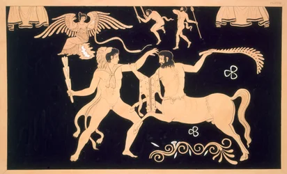 Herkules im Kampf mit dem Zentauren Chiron