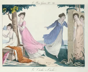 Versteckspiel, Illustration aus Le Bon Genre, frühes neunzehntes Jahrhundert