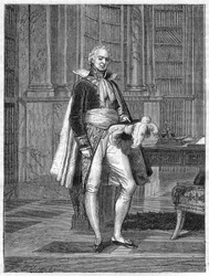 Hugues Bernard Maret (1763-1839), Herzog von Bassano, französischer Politiker (1807) - in „Geschichte des Kaiserreichs als Fortsetzung der Geschichte des Konsulats“ von Adolphe Thiers - 1879 - private Sammlung