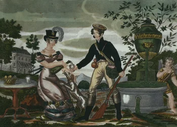 Jagdtreffen, Platte 2, frühes 19. Jahrhundert