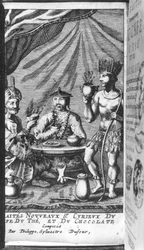 Illustration aus Traité Nouveau et Curieux du Café, du Thé et du Chocolat von Philippe Sylvestre Dufour, La Haye, veröffentlicht 1693