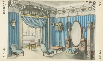 Illustration aus dem Innenarchitektur-Produktkatalog von A R & Cie, Frankreich