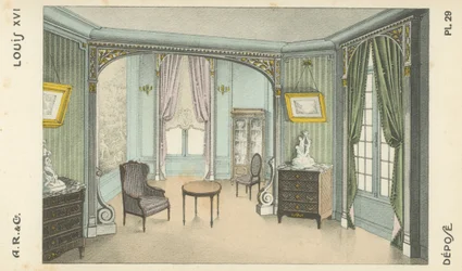 Illustration aus dem Innenarchitektur-Produktkatalog von A R & Cie, Frankreich