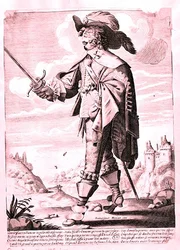 Illustration eines Soldaten unter der Herrschaft von Ludwig XIII (1601-43)