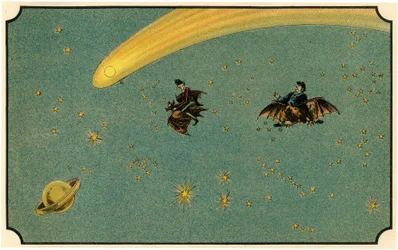 Illustration des Buches „Reise zum Mond vor 1900“ von A. de Ville-d
