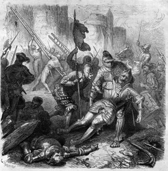 Schlacht gegen Heinrich IV. des Heiligen Römischen Reiches am 14. Oktober