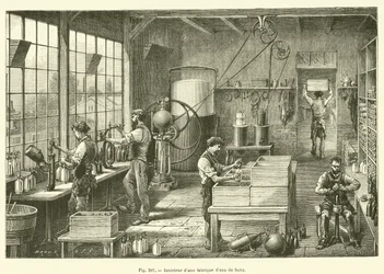 Innenansicht einer Seltzerwasserfabrik