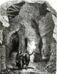 Innenansicht der Katakomben, Paris