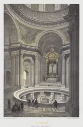 Innenansicht der Kuppel und des Grabes von Napoleon I., Les Invalides, Paris