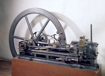 Von Étienne Lenoir (1822-1900) entworfener Verbrennungsmotor, 1860