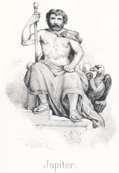 J Jupiter: Sohn von Saturn und Rhea, Bruder von Titan, er wurde von der Ziege Amalthea ernährt