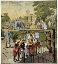 Zoologischer Garten - in „Laden der kleinen Kinder: in den Ferien“, ed. Hachette, n.d., um 1900