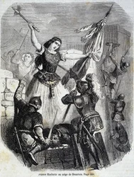 Jeanne Hachette in Beauvais im Jahr 1472 - in „Histoire de France“ von L.-P. Anquetil