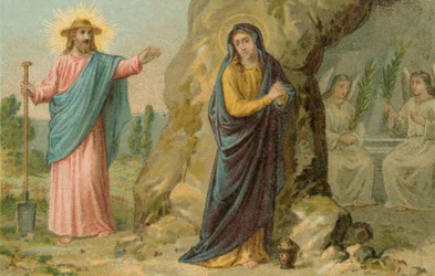 Jesus Christus erscheint als Gärtner nach seiner Auferstehung