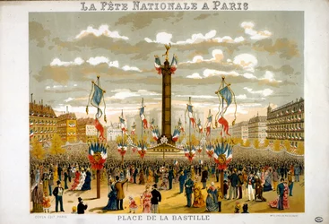 Jules Grévy besucht die Feierlichkeiten zum 14. Juli 1880 in Paris