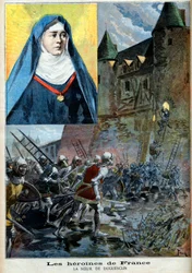 Julienne Duguesclin (1377-1404) Benediktinerin, Illustration „Le Petit Journal“ vom 23. Juli 1894 (Gravur)