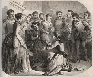 Julita Guagnini bat Königin Katharina de Medici (Caterina de Medici) (1519-1589), sie in ihren Dienst zu nehmen. Sie wurde die Geliebte von Louis de Bussy d