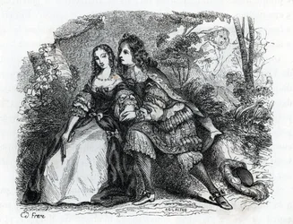 König Ludwig XIV. (1638-1715) und seine Geliebte Louise de La Valliere (1644-1710) (1846)