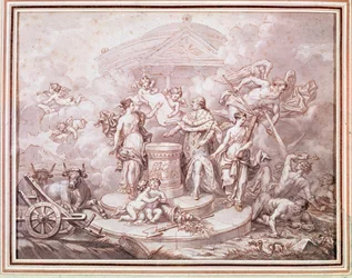 König Ludwig XVI. schwört auf das Buch der Verfassung