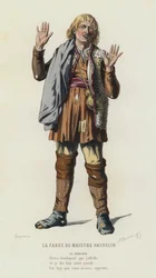 La Farce De Maistre Pathelin (farbiger Stich)