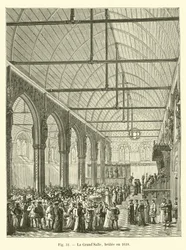 Die Große Halle, verbrannt im Jahr 1618
