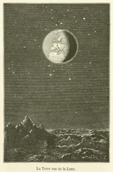 Die Erde vom Mond aus gesehen (Stich)