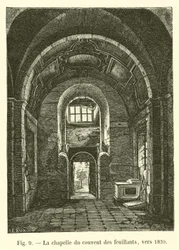 Die Kapelle des Klosters der Feuillants, um 1820