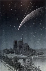 Der Komet von Donati, gesehen in Paris am 04.10.1858 - in „Der Himmel“ von Amédée Guillemin, Hachette, Paris