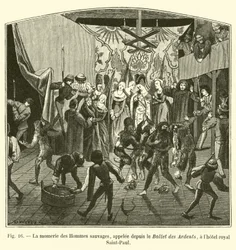 Die Mummerei der wilden Männer, später genannt der Ballet des Ardents, im königlichen Hotel Saint-Paul