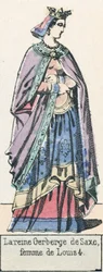 Königin Gerberge von Sachsen, Frau von Ludwig IV.