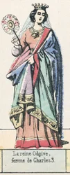 Königin Odgive, Frau von Karl III.