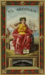 Etikett für amerikanisches Garn