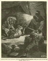 Major Serpa Pinto durchquert Afrika (Stich)