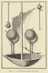 Das fliegende Boot von Lana (Gravur)