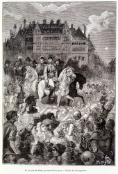 Das Volk von Paris hält Venus für „den Stern von Bonaparte“ - in „Les terres du ciel“ von Camille Flammarion, ed. Marpon & Flammarion, Paris