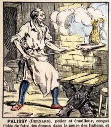 Der Töpfer und Emailleur Bernard Palissy - Epinal-Bild, hrsg. Pellerin