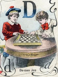 Buchstabe D: Dame-Spiel