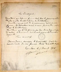 Protestbrief, der den Zutritt von Frauen zur Sorbonne-Bibliothek verweigert