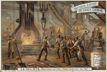 Liebig-Karte mit der Eisenindustrie