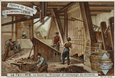 Liebig-Karte mit der Eisenindustrie