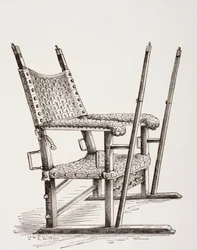 Sänftenstuhl, benutzt von Carlos I. von Spanien, aus Les Arts au Moyen Age, veröffentlicht 1873