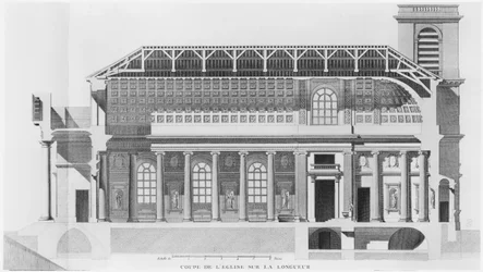 Längsschnitt der Kirche Saint-Philippe-du-Roule, Paris