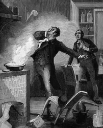 Louis-Joseph Gay-Lussac (1778-1850), französischer Physiker und Chemiker, der bei seinen Experimenten mit Kalium einen Unfall erlitt