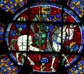 Ludwig VIII als Ritter zu Pferd