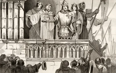 Ludwig VII. (1120-80) der Jüngere wirbt 1144 Unterstützung für den Zweiten Kreuzzug, aus 
