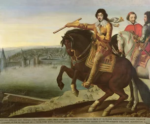 Ludwig XIII. bei der Belagerung von La Rochelle