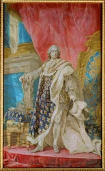 Ludwig XV., König von Frankreich. Karton für einen Wandteppich