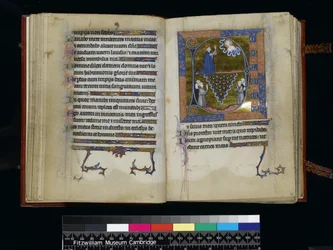David betet zu Gott, aus dem Psalter und Stundenbuch der Isabella von Frankreich, Paris, um 1265-70