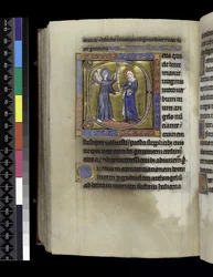 Gebete, Predigten und Lektionen für die Verkündigung, aus dem Psalter und Stundenbuch der Isabella von Frankreich, Paris, um 1265-70